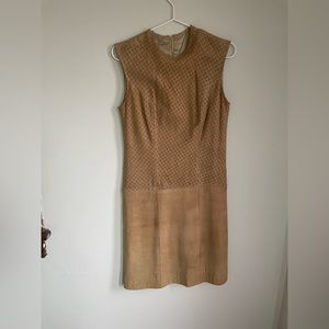 Vintage handmade leather dress fully lined